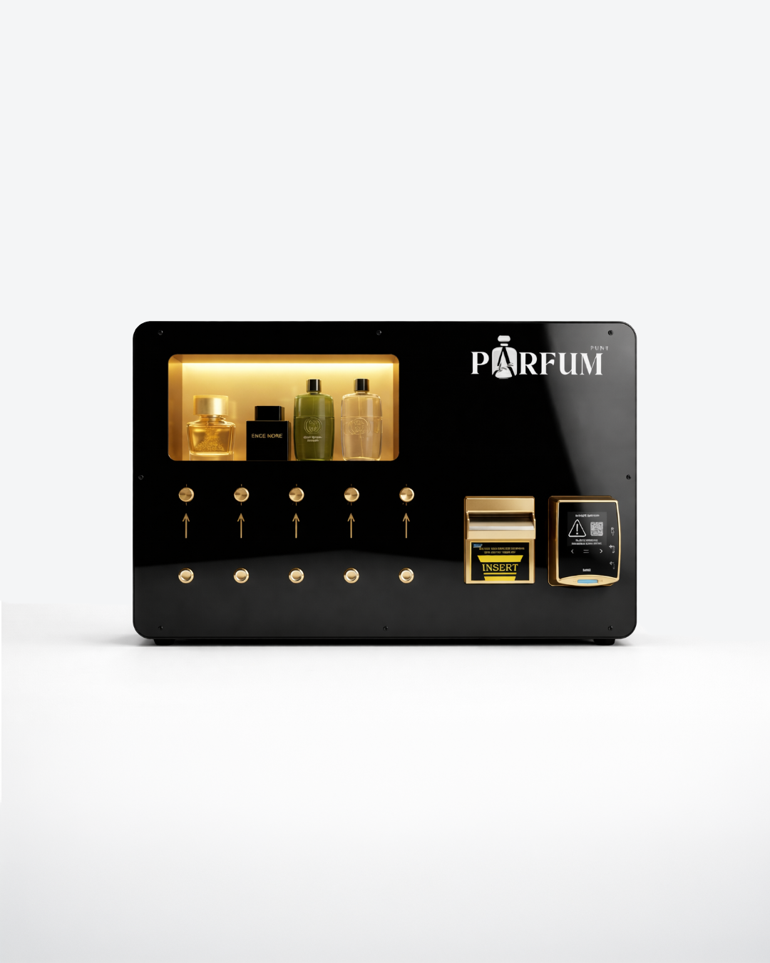 Parfum Punt automaat vooraanzicht met premium parfums